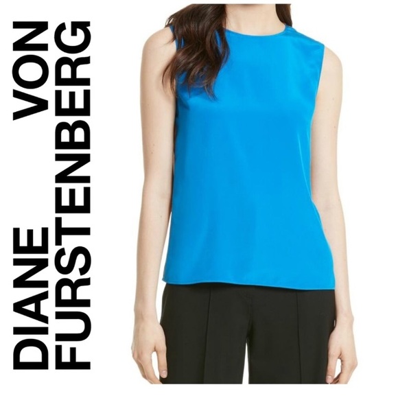 Diane Von Furstenberg Tops - NWT DVF Fall 2017 colorblock silk sleeveless top